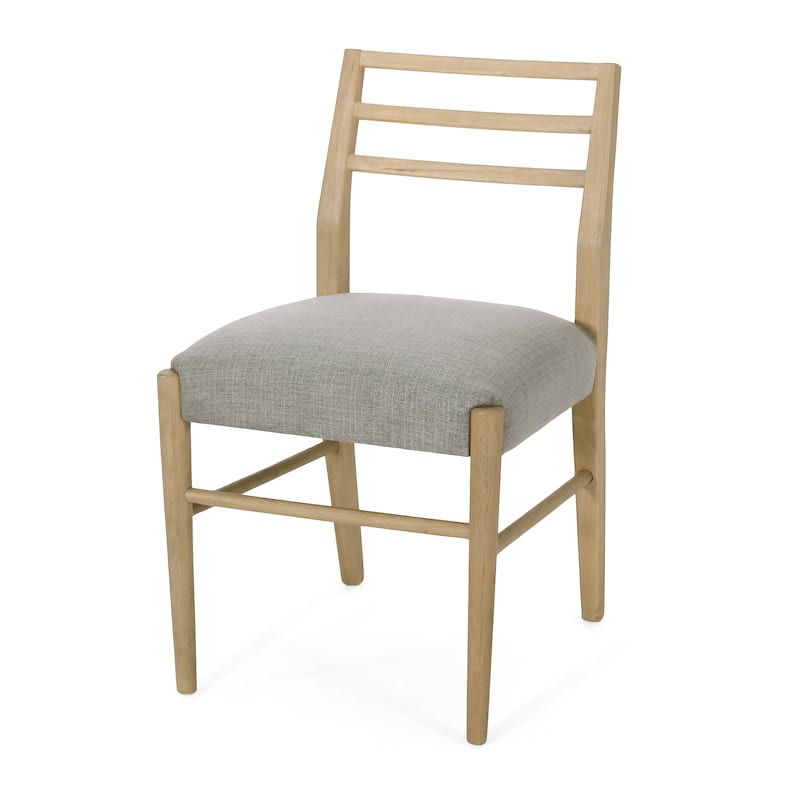 Farmhouse style dining chairs with ladder back，set of two