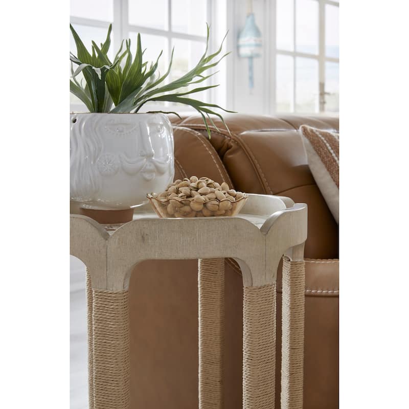 Salt Life Home Sunset Cove Sanibel Brown Drum Table - 18''W x 18''D x 24''H