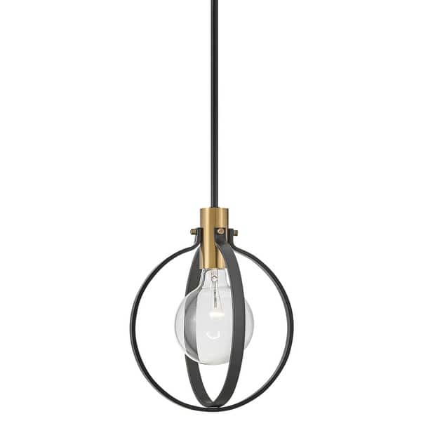slide 2 of 3, Lark 83037 Cirque 1 Light 10" Wide Mini Pendant Black