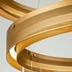 preview thumbnail 2 of 3, OB-2 Light 32'' Wide Round Antique Gold Modern Double Ring LED Chandelier For Dining Room