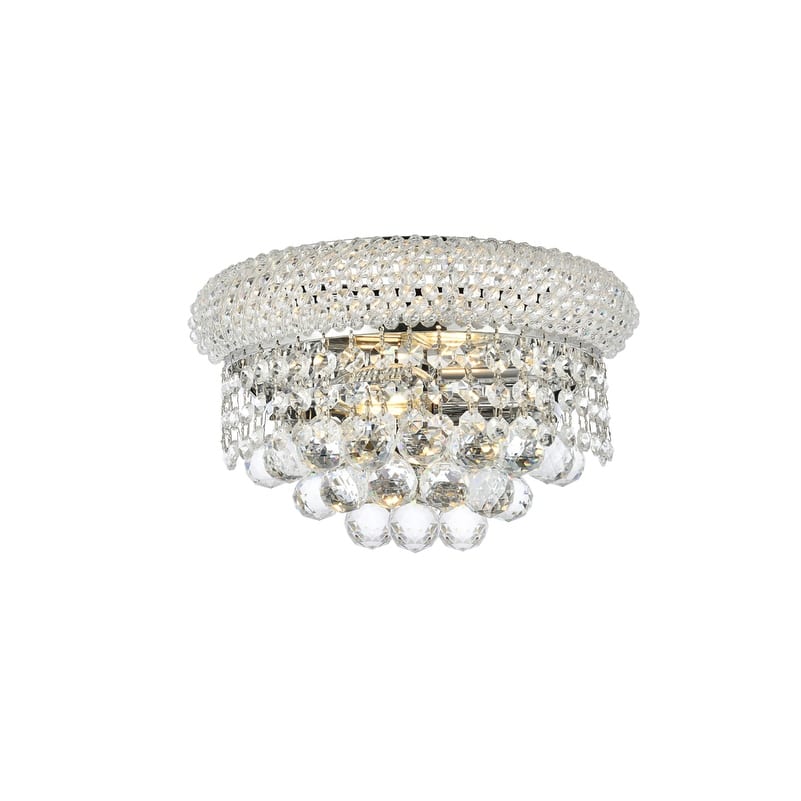 Elegant Lighting 12-inch 2-light Chrome Royal Cut Crystal Clear Wall Sconce