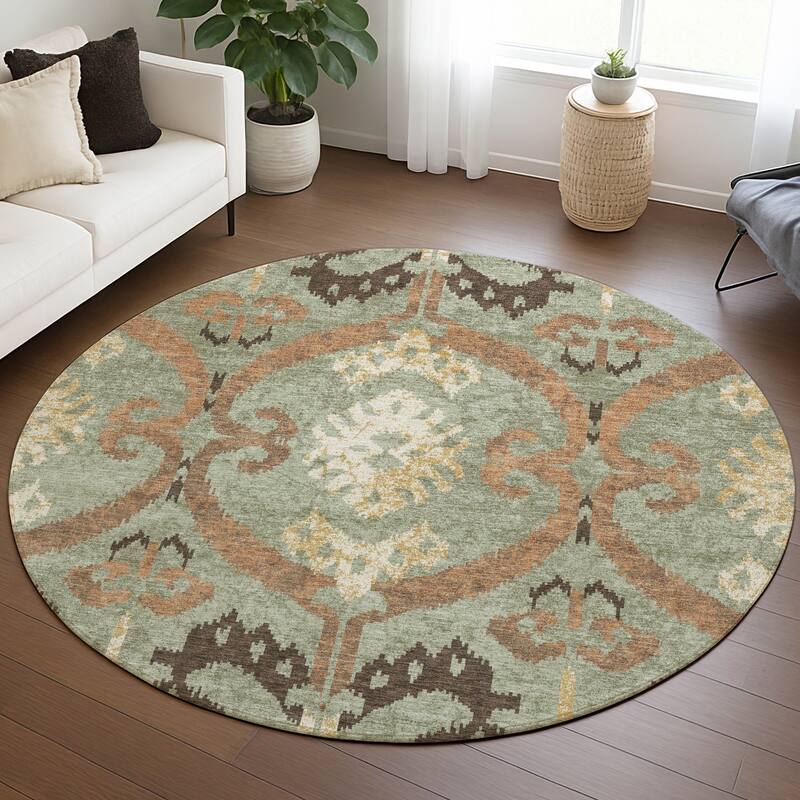Machine Washable Indoor/ Outdoor Global Empire Chantille Rug