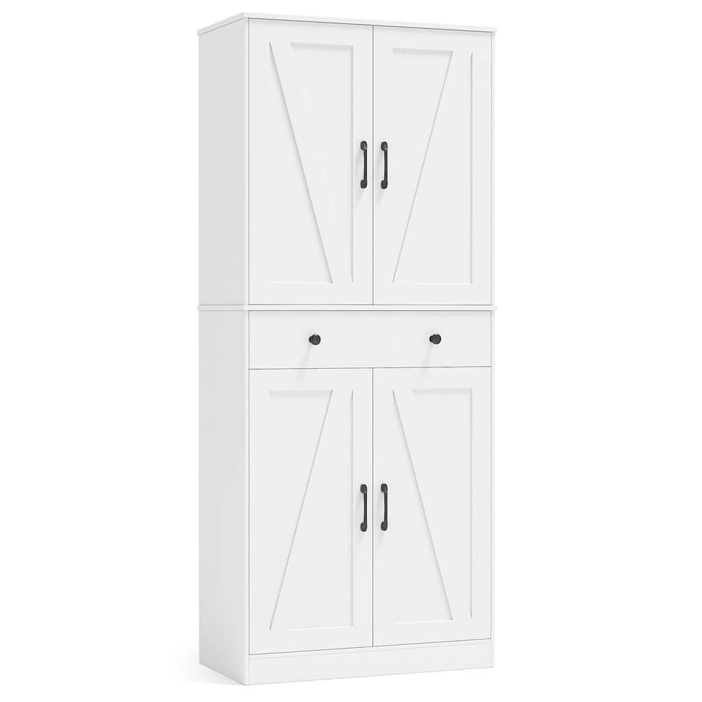 Costway 72" Tall Kitchen Pantry Modern Farmhouse Cupboard Cabinet with - See Details