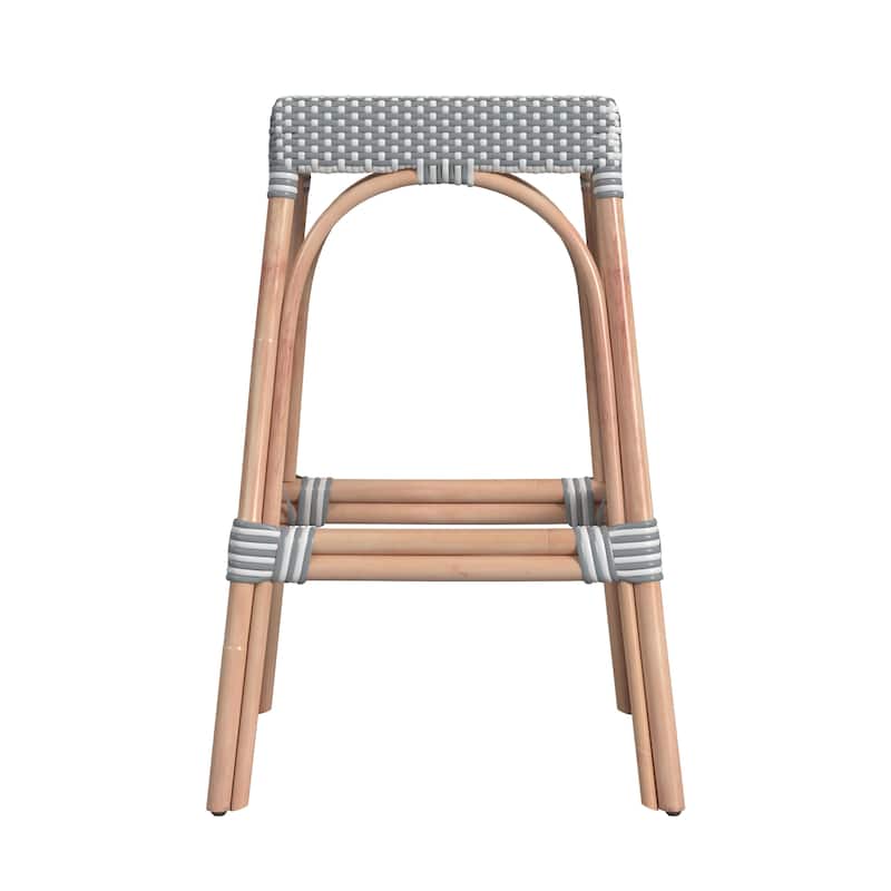 Robias Rectangular Rattan 30" Bar Stool