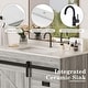 preview thumbnail 27 of 29, EROMMY Farmhouse Bathroom Vanity with Ceramic Top and Sliding Barn Door Sink Cabinet, Rustic Single Sink Vanity