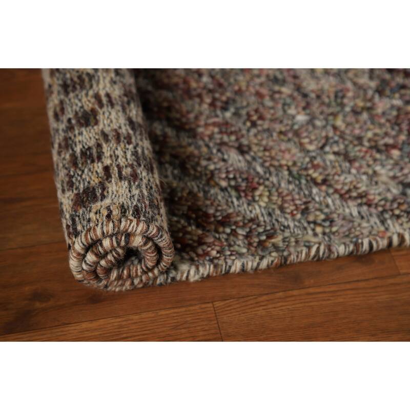 Chevron Style Moroccan Foyer Rug Handmade Multi-Color Wool Carpet - 2'0"x 3'0"
