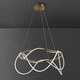 preview thumbnail 9 of 24, Nuvola 25" Contemporary Minimalist 360 Adjustable Silicone Neon Rope Dimmable Integrated LED Chandelier, by JONATHAN Y