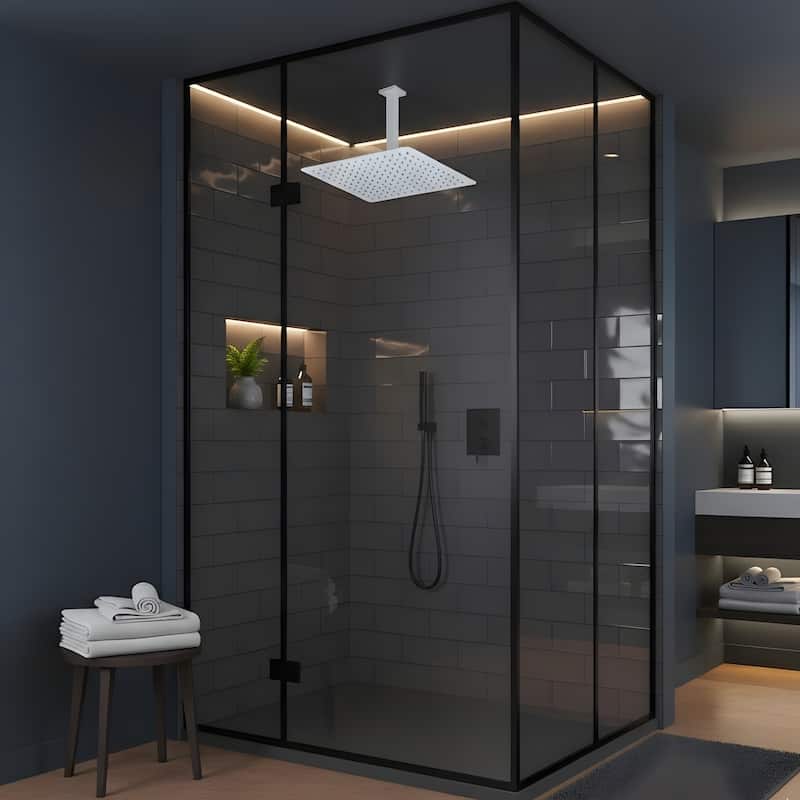 Bathroom Luxury High Pressure Waterfall Rain Shower Head