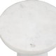 preview thumbnail 2 of 1, Uttermost Lirra White Marble Drink Table