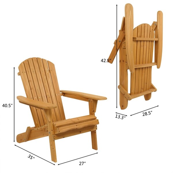 Folding deals wooden lounger
