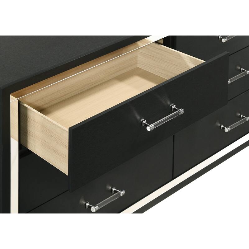 Lucia Modern Classic 6-drawer Dresser White
