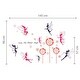 preview thumbnail 4 of 4, Walplus Fairies Red Dandelion Flowers Kids Wall Sticker Nursery Decor
