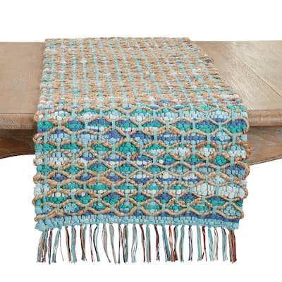 Handwoven Net Chindi Table Runner - 16"x72"