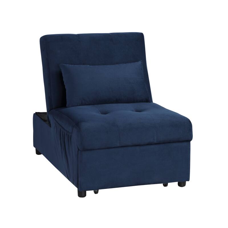 Daria 4-in-1 Convertible Futon Lounge Chair - Blue
