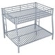 preview thumbnail 26 of 28, Metal Bunk Bed with Ladder and Guardrails, Cozy Sleeping Space, Full XL over Queen
