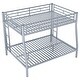 preview thumbnail 5 of 7, Silver Full XL over Queen Bunk Bed for Kids Bedroom, Heavy-Duty Metal Bunk Beds Frame with 2 Ladders & Guardrails, Noise Reduced