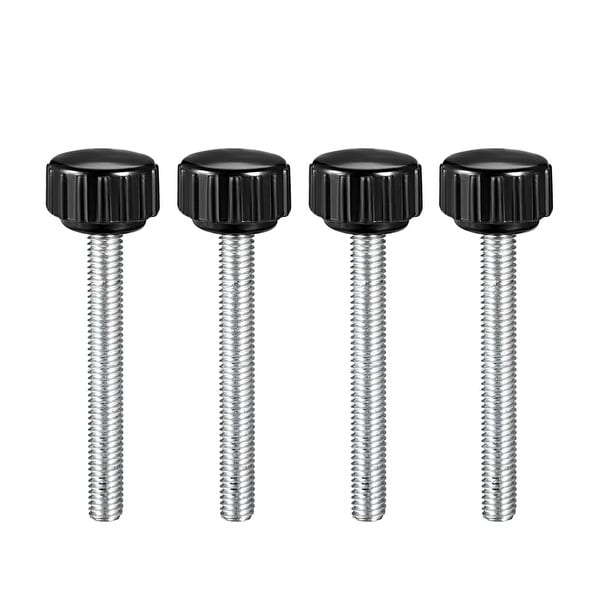 M5x40mm Male Thread Knurled Clamping Knobs Grip Thumb Screw on Type 4 Pcs