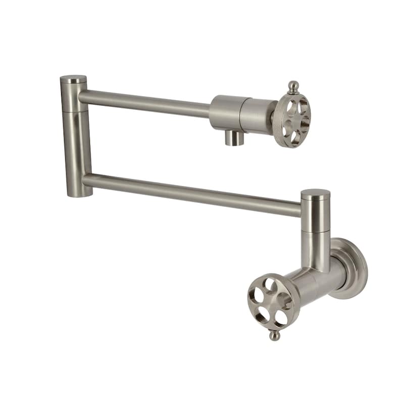 Wendell Two-Handle 1-Hole Wall Mount Pot Filler Faucet