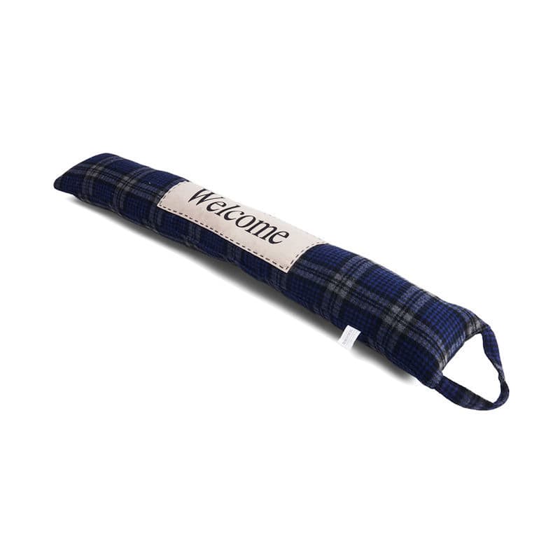 Elements Blue Plaid Welcome Draft Dodger, 33 Inch