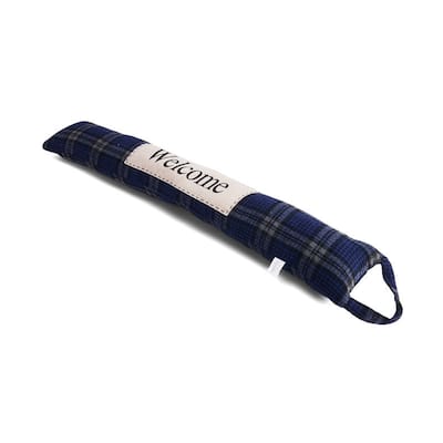 Elements Blue Plaid Welcome Draft Dodger, 33 Inch