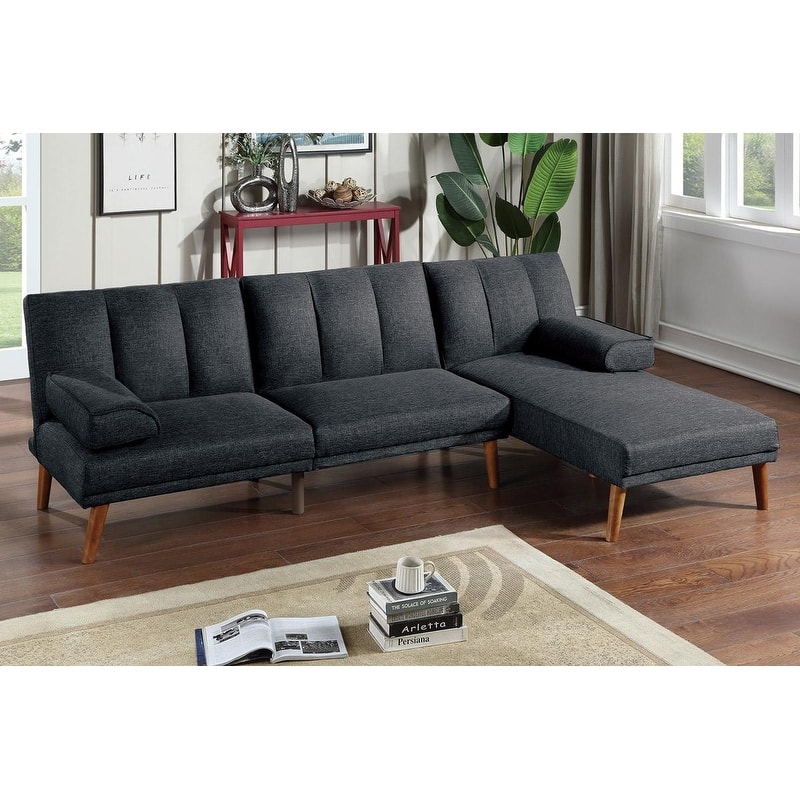 Adjustable Convertible Sofa with Extra Cushion - Navy Chaise Lounge and Sleeper Sofa