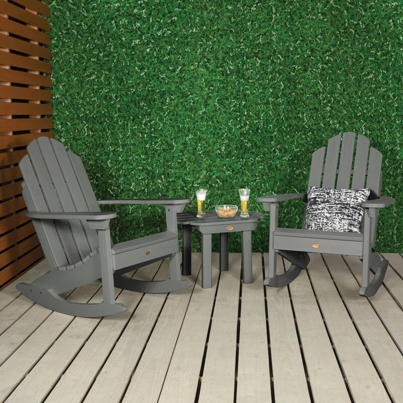 HIGHWOOD Adirondack Rocking Chair Set with Side Table