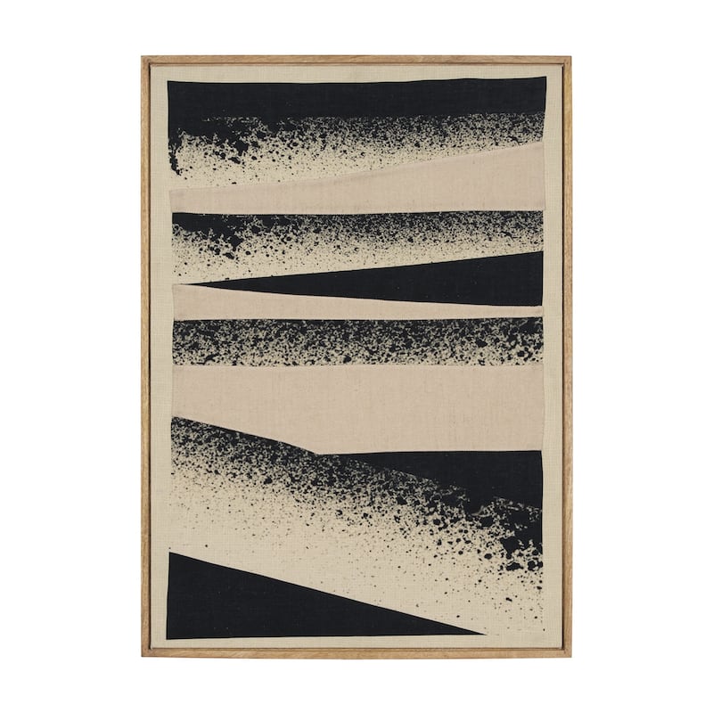 Revelin Small Fabric Collage Framed Linen Wall Art