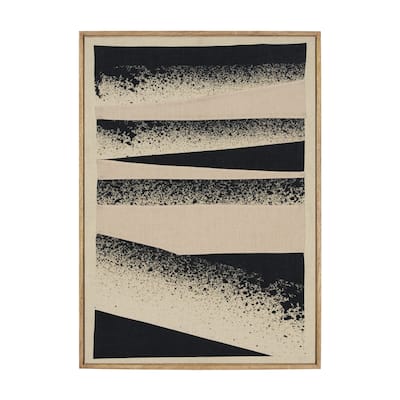 Revelin Small Fabric Collage Framed Linen Wall Art