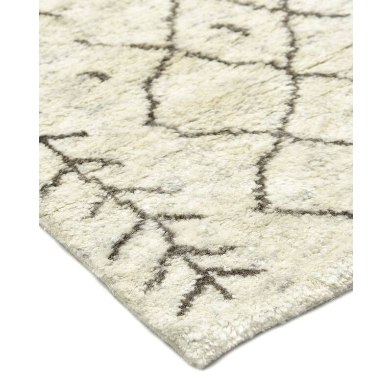 Oliver Bohemian Handmade Area Rug, Ivory