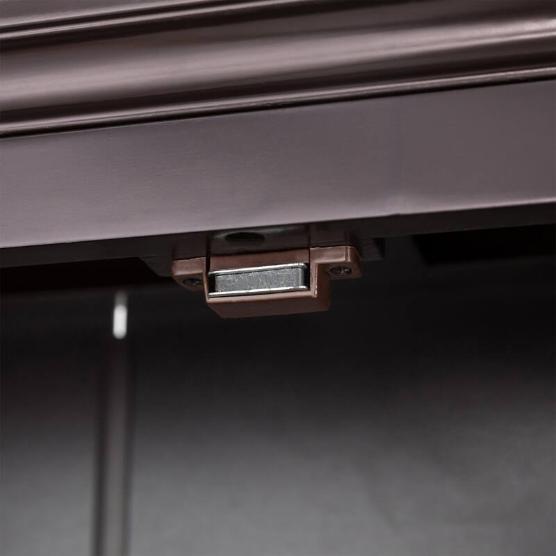 Glitzhome 5.8FT Espresso/ Walnut Bathroom Storage Cabinet Spacesaver Organizer