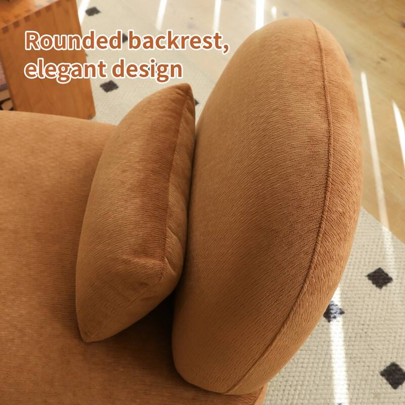 Elegant Velvet Armless Accent Chair - Modern Solid Wood Legs, Versatile Seating for Any Space