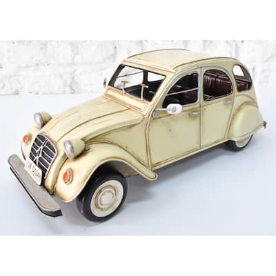Vintage 1950 Citroen 2Cvtoy Diecast Model Beige Color Highly Collectible Car