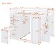 preview thumbnail 10 of 8, Wood Full Size Storage Loft Bed Frame with Desk, Storage Stairs, Wardrobe(w/Foldable Door and Shelves) for Kids, Teens - White