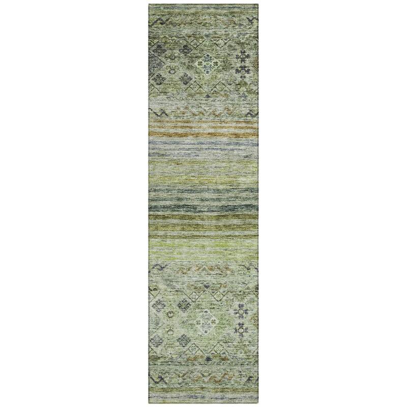 Machine Washable Indoor/ Outdoor Boho Moroccan Chantille Rug