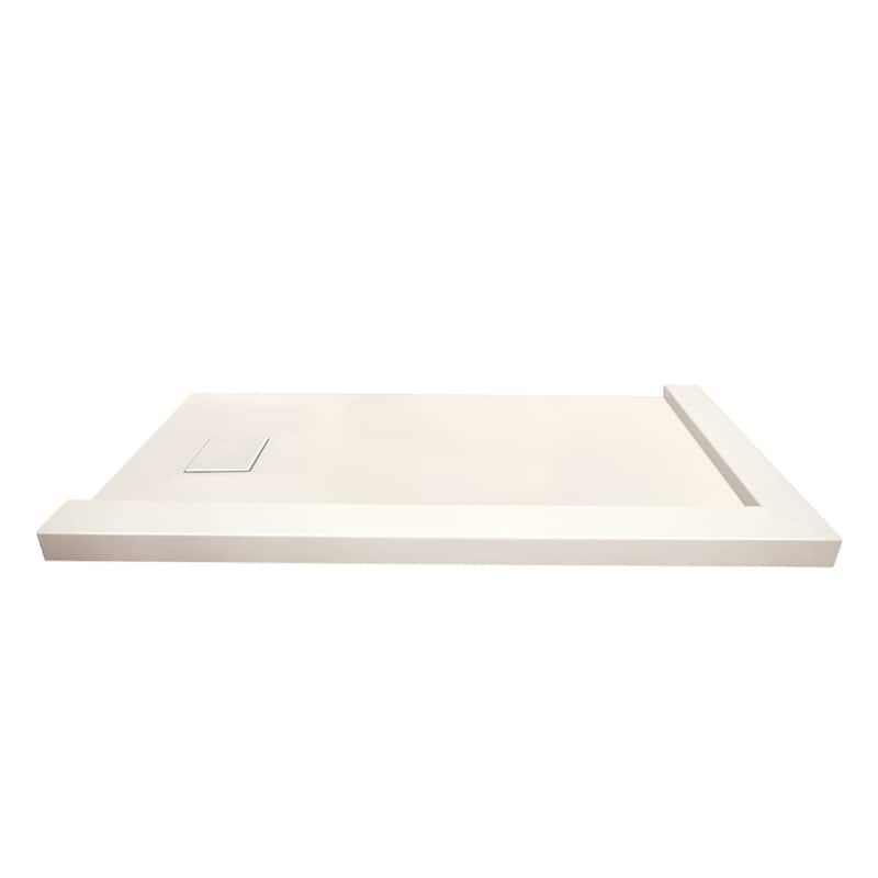 Transolid FZSDTR6336 63" x 36-1/2" Rectangular Shower Base with Double - Cameo