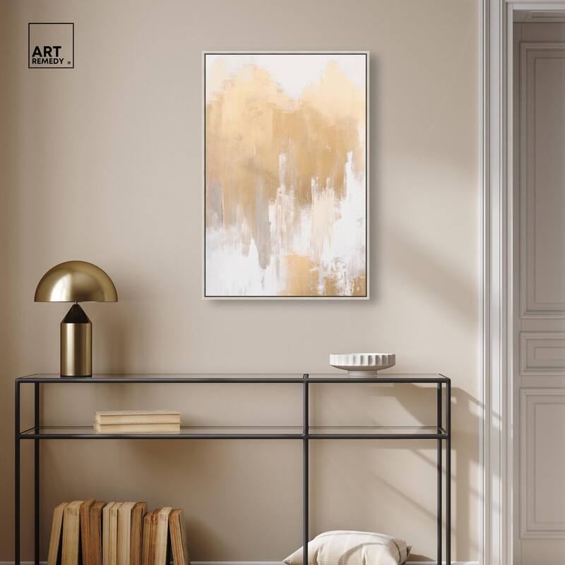 Soft Grey Glam Gold II Canvas by Art Remedy