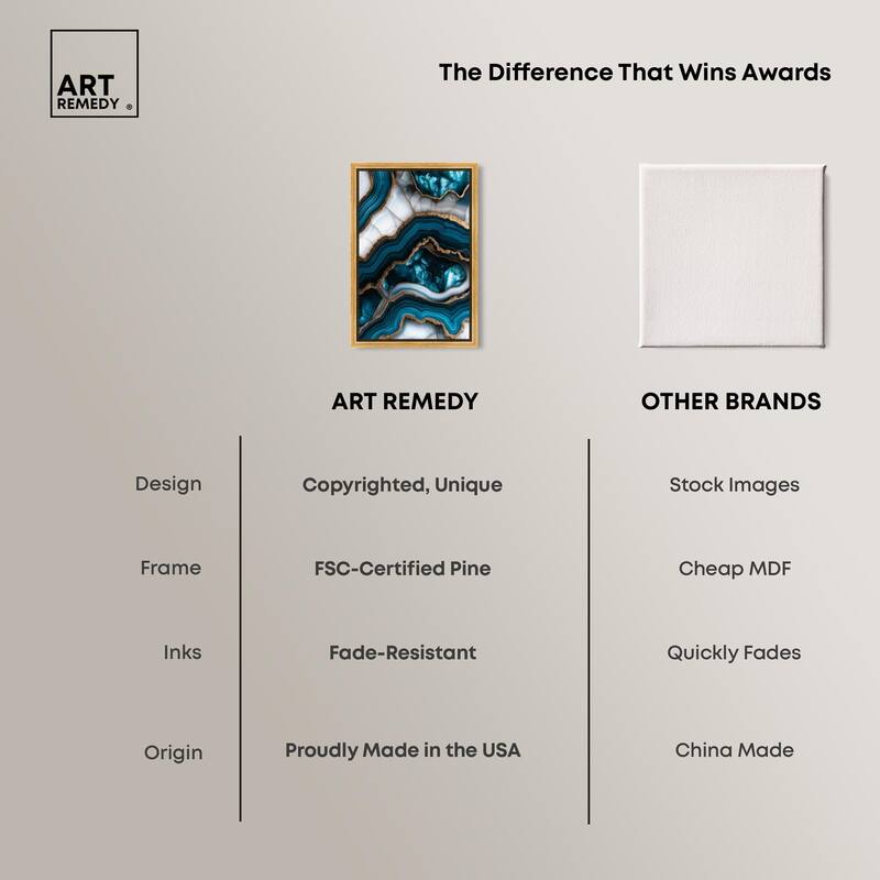 Teal Tectonic III Canvas by Art Remedy