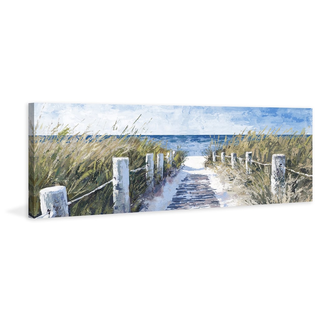 'Sandy Beach Pathway' Painting Print on Wrapped Canvas