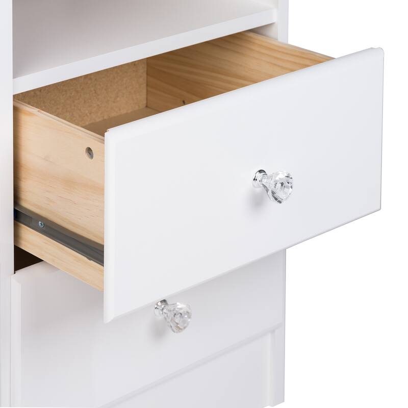Prepac Astrid 4 Drawer Dresser for Bedroom, Chest of Drawers, Bedroom Furniture, Clothes Storage and Organizer
