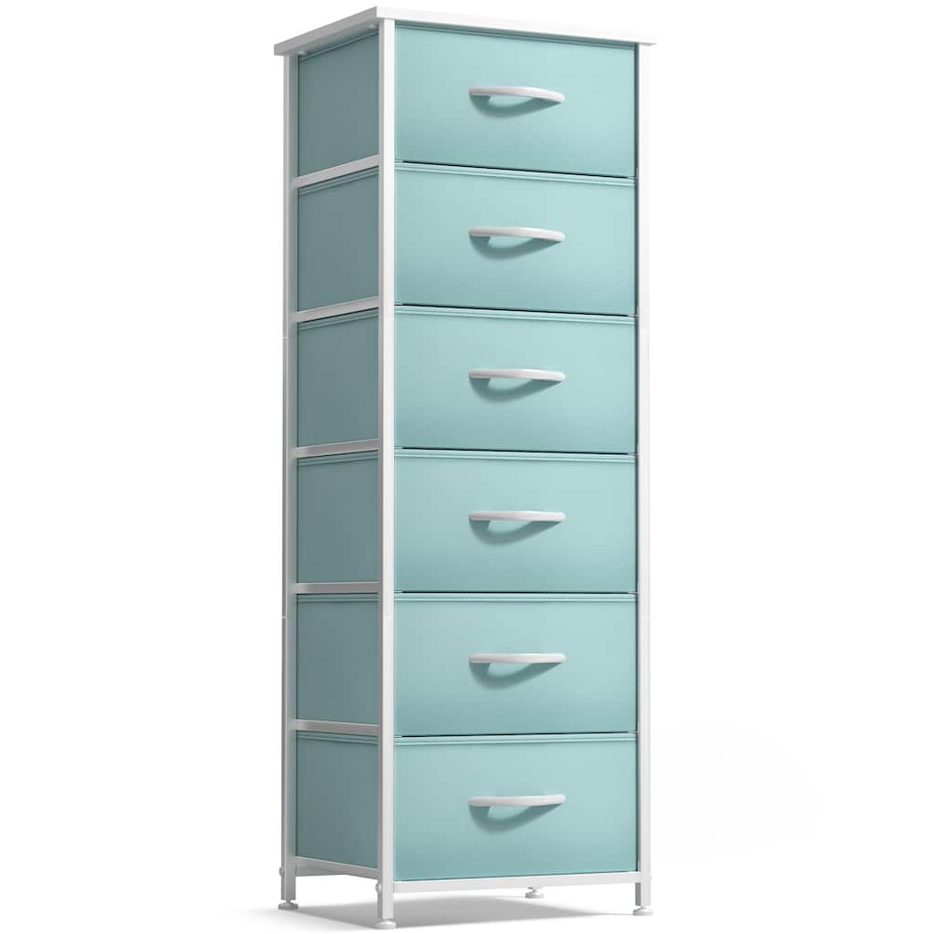 Sorbus 6 Drawers Tall Dresser Easy Pull Foldable Fabric Bins