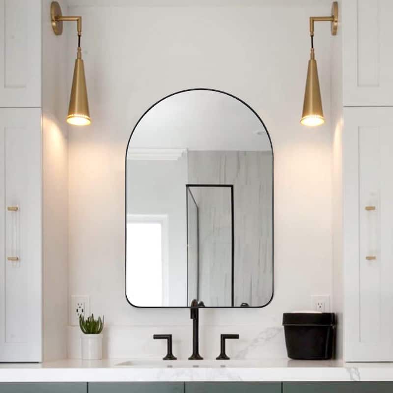 TEHOME Lussia Arch Metal Wall Mirror