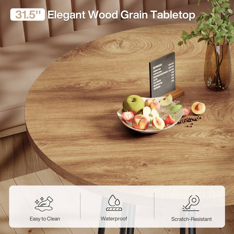 31.5-Inch Round Dining Table For Small Space