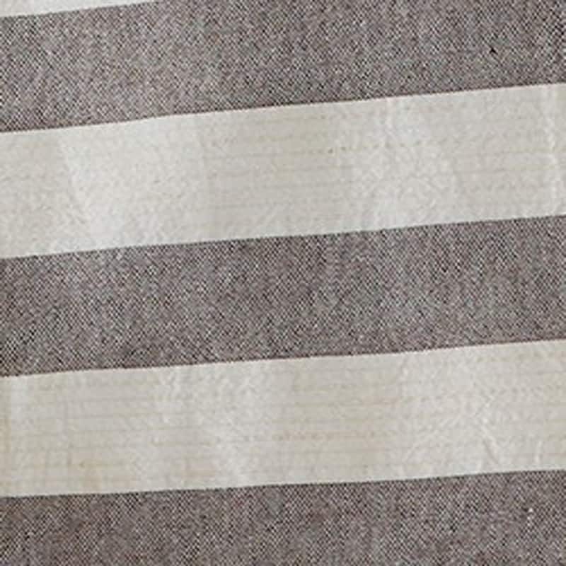 Set of 3 Woven Slub Stripe Cotton Machine Washable Kitchen Dishtowel, 18Lx26W inch. - Grey
