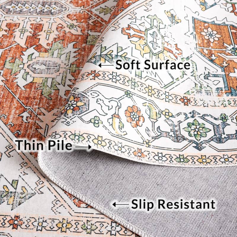 SAFAVIEH Arizona Selay Machine Washable Slip Resistant Vintage Oriental