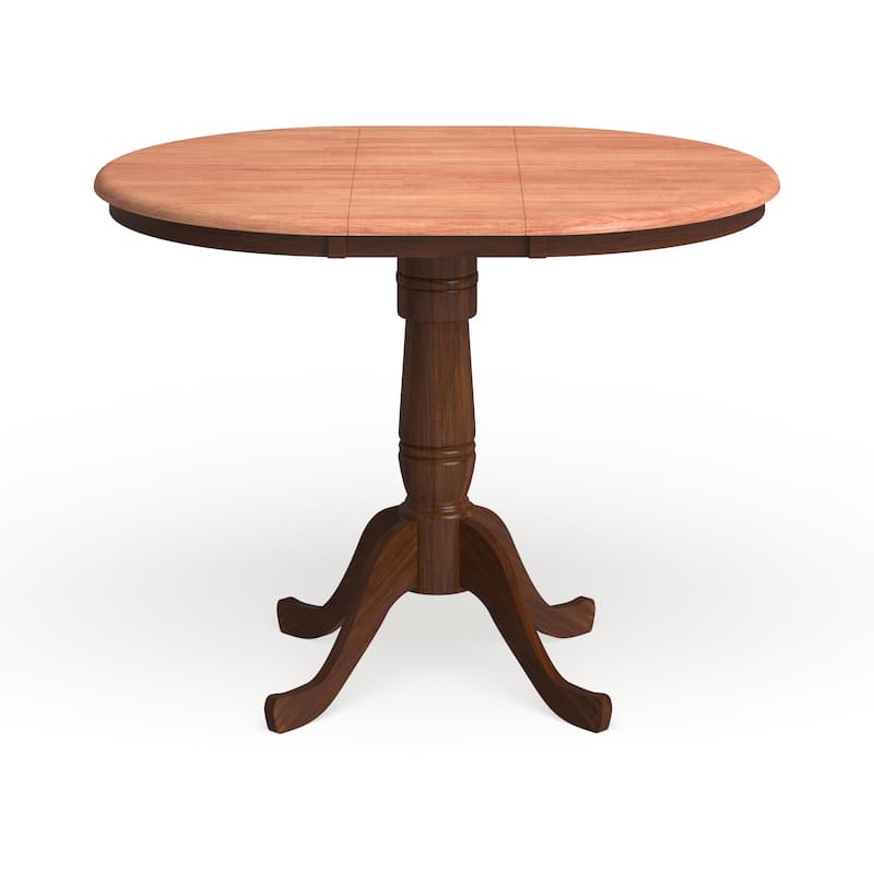 Copper Grove 36-inch Round Pedestal Table with 12-inch Leaf