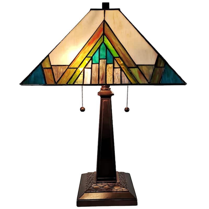 Gracewood Hollow Porochista 22-inch Tiffany-style Mission Table Lamp