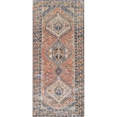Clearance Geometric Bakhtiari Persian Area Rug Handmade Wool Carpet - 4'7" x 9'9"