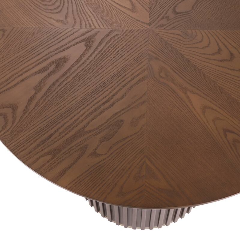 Christopher Knight Home - Barrington Modern 36.61"H Round Counter Height Dining Table with Fluted Cylindrical Iron Base