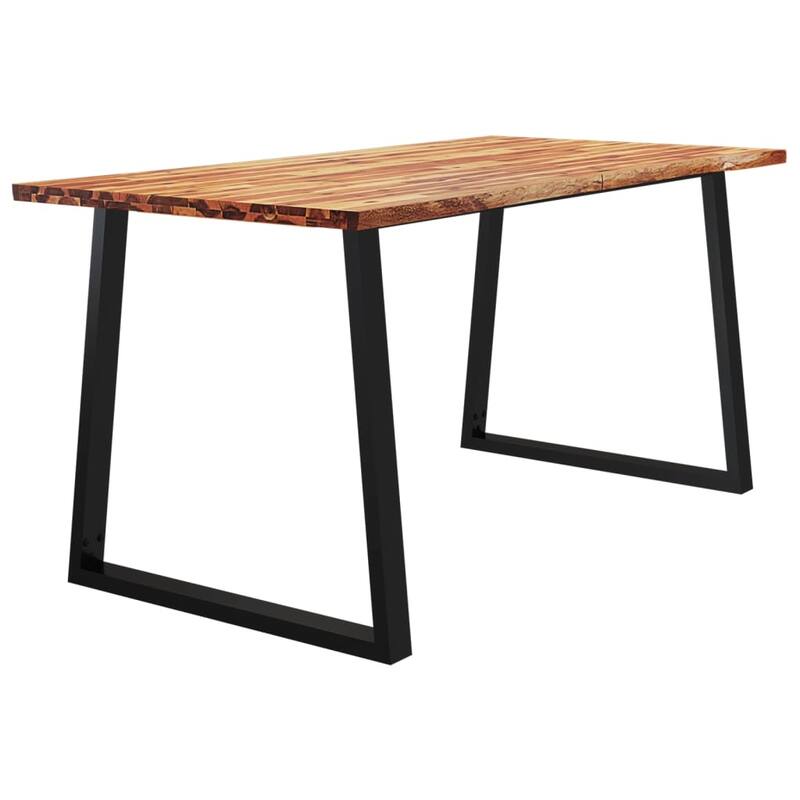 vidaXL Dining Table with Live Edge 78.7"x35.4"x29.5" Solid Wood Acacia