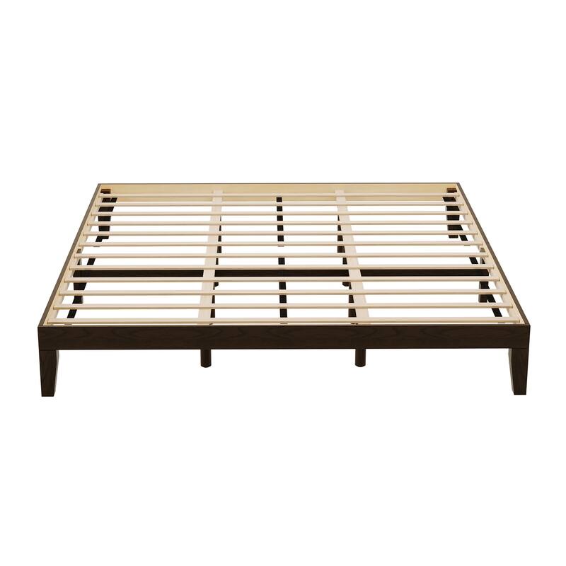 12" Wood Platform Bed Frame - California King, No Box Spring, Easy Assembly​